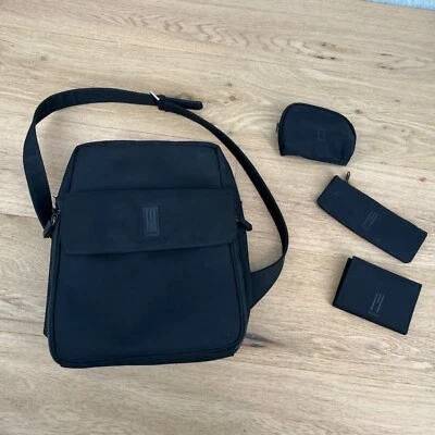 Missoni Crossbody Belt Travel Commuter Bag Set Small Black Nylon Pockets Minimal - Image 1 of 4