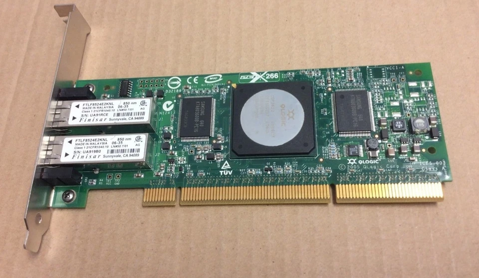 QLogic QLA2462 FC2410401-20 PCI-X Dual-Port 4Gbps Fiber Channel Card ZZ3  #019 - Image 1 of 1