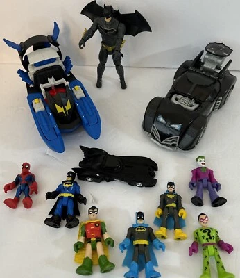 Lot of Imaginext DC Comics Marvel Batman Villains Action Figures Vehicles - Image 1 of 4