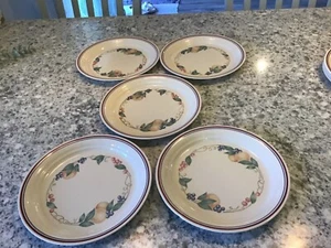 Lot of 5 Vintage Corning Corelle ABUNDANCE PATTERN Luncheon Plates 8.5” - Picture 1 of 6