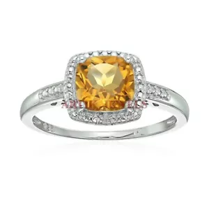 Natural Citrine Gemstone with 925 Sterling Silver Ring for Women's #3638 - Picture 1 of 9