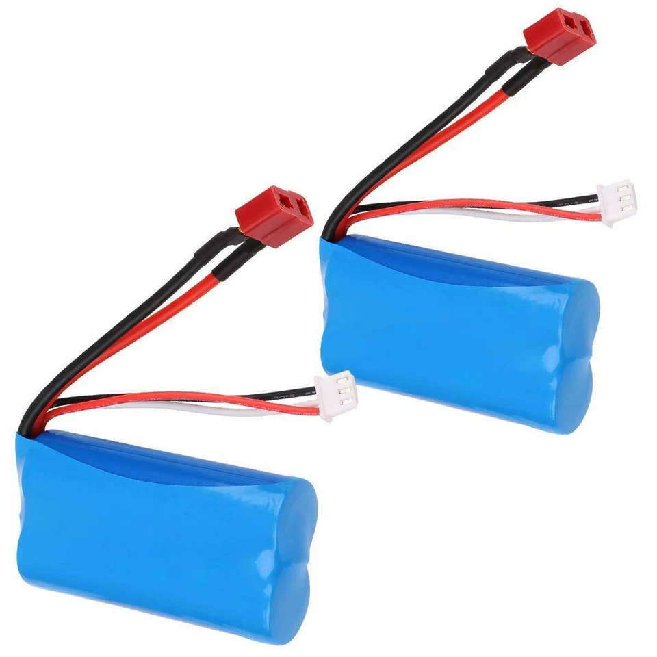 2 pcs 7.4v 1500mah Battery Set For Wltoys 4wd Rc Cars 12403 12401 12402 12404 - Image 1 of 4