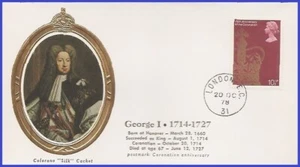 USA4 #EV1510 U/A COLORANO SILK non FDC   British Kings 1714-1727 George I - Picture 1 of 1
