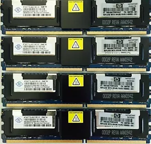 HP DELL 32 GB (8x4 GB) DDR2 PC2,5300F 667 MHz ECC RAM SERVER completamente buffered - Foto 1 di 3
