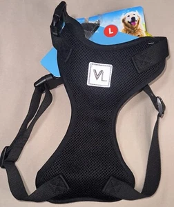 Vibrant Life Size L Black Mesh Adjustable Dog Walking Pet Harness NWT - Picture 1 of 5