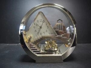 Vintage Rhythm Stairway To Heaven Quartz Mantel Desk Clock Tested & Working - Picture 1 of 8