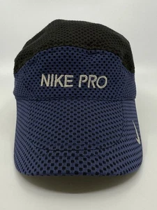 Gorra Nike Pro Correa Trasera Azul Negro Panel Swoosh Malla Viento Trasero Rendimiento - Imagen 1 de 19