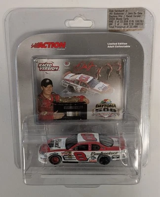 2004 Dale Earnhardt Jr. Budweiser Born on Date Daytona 500 Raced Version Diecast - Image 1 of 3