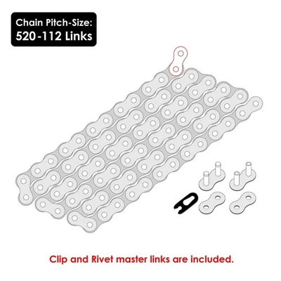 Caltric Drive Chain & Sprockets For Suzuki DR200S 2015-2019 / DR200SE 1996-2013 - Image 1 of 4