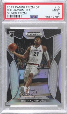 2019-20 Panini Prizm Draft Picks Silver Rui Hachimura #10 PSA 9 MINT Rookie RC - Image 1 of 2