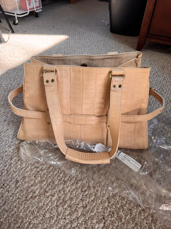 Cartera porta mascotas porta perros cuero beige bolso de mano Hamptons Hound 18x11x8" Foto 1 de 4