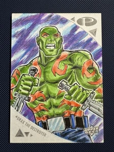 2019 Upper Deck  Marvel Premier Drax By Erwin Ropa Sketch Card  1/1 - Picture 1 of 2