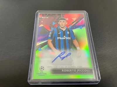 ROBERTO PICCOLI 2022 TOPPS FINEST UEFA CHAMPIONS LEAGUE GREEN AUTOGRAPH 05/99 - Image 1 of 2