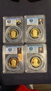 Four-piece Presidential Set $1 - 2009 S PCGS PR 69 DCAM - with cud error - Picture 1 of 4