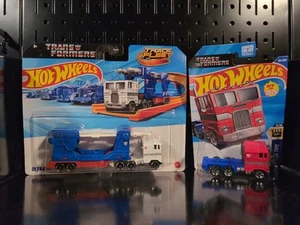 2025 Hot Wheels Track Fleet TRANSFORMERS UITRA MAGNUS & "F" case OPTIMUS PRIME. - Picture 1 of 1