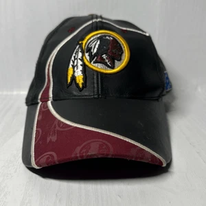 Washington Redskins schwarze Leder Druckknopflasche Mütze Reebok NFL - Bild 1 von 11