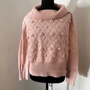 Suéter Norton Mcnaughton Mezcla de Lana Capucha Cuello Rosa Grande Romántico Núcleo de Casa - Imagen 1 de 7