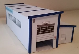  Sistema de lavado de camiones HO/1:87 azul, sistema de lavado de vehículos comerciales kit de modelo de cartón - Imagen 1 de 4