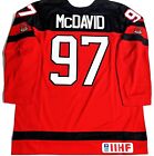 NWT-LG CONNOR McDAVID RED TEAM CANADA LICENSED IIHF NIKE HOCKEY JERSEY