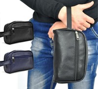 Borsello Mano Pochette Uomo Marsupio Borsa Beauty Case Da Polso Nero Pelle  | eBay