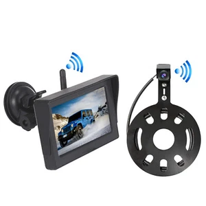 Wireless 5'' HD Monitor with Spare Tire Mount Backup Camera For Jeep Wrangler - Picture 1 of 15