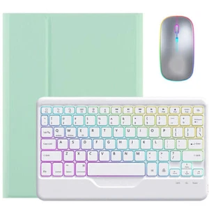 Backlit Keyboard Case Mouse For iPad 11th/10/9/8/7 Gen Air 11" M3 6/5/4th Pro 11 - Picture 1 of 39
