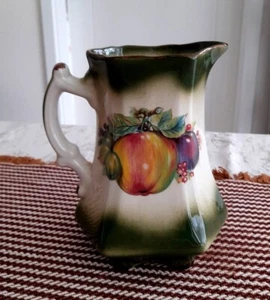 MAYFAYRE STAFFORDSHIRE POTTERY FRUIT DESIGN FOOTED JUG - Picture 1 of 7