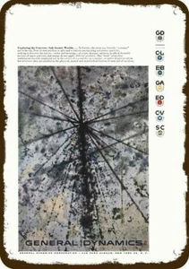 1957 Erik Nitsche Art & GENERAL DYNAMICS Vint-Look DECORATIVE REPLICA METAL SIGN - Picture 1 of 1