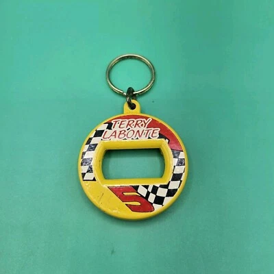 VINTAGE NASCAR TERRY LABONTE BEV KEY 3 in 1 CAN BOTTLE TWIST OPENER KEYCHAIN VTG - Image 1 of 2