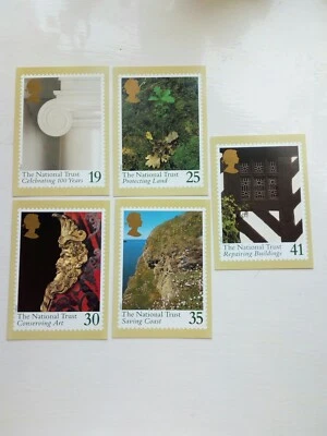 5 FIRST DAY COVER CARDS 1995 PHQ169 THE NATIONAL TRUST;COASTS;LAND;ART;BUILDINGS - Image 1 of 3