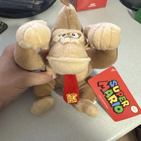 Brand New 10” SUPER MARIO BROTHERS Set Of 2 DONKEY KONG + Toad Plush Toy Factory Cover