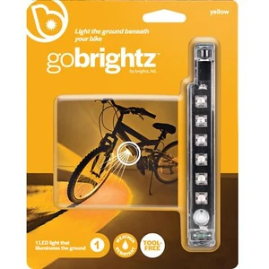 Brightz - GoBrightz Luz LED para cuadro de bicicleta, 4 modos intermitente/brillo constante, amarillo - Imagen 1 de 6