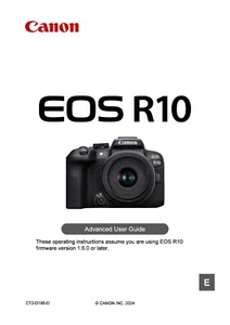 CANON EOS R10 ADVANCED PRINTED CAMERA MANUAL USER GUIDE 916 PAGES FREE POSTAGE - Picture 1 of 1