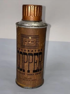 Vintage Craft House Mini Spray Paint Can Paper Label Copper Cone Top Full - Picture 1 of 10
