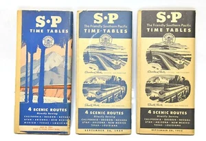 3 VINTAGE 1951, 52, 54 SOUTHERN PACIFIC LINES GOLDEN STATE TIMETABLES - Picture 1 of 10