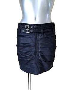 Luc Duchene - Leather Skirt - Navy - Size 36fr - Excellent Condition - Authentic - Picture 1 of 7
