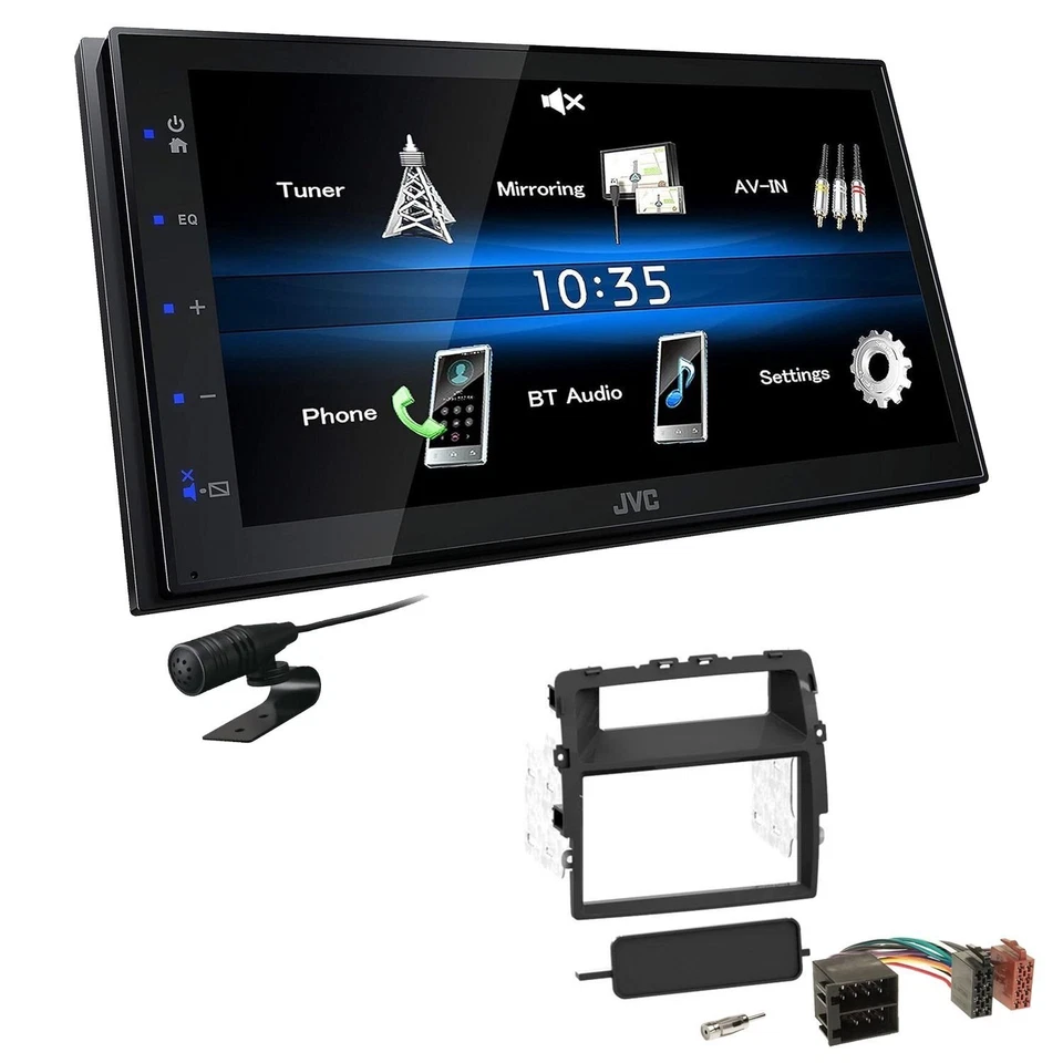 JVC 2 DIN Digital Autoradio Bluetooth USB für Renault Trafic II Facelift schwarz