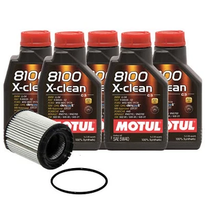 5L Motul 8100 X-CLEAN 5W40 Wix XP Filter Motor Oil Change Kit API SN - Picture 1 of 1
