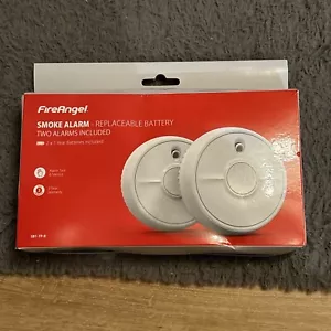 2 x Home Fire Alarm Smoke Detector Sensor Fireangel Twin Pack with Batteries - Picture 1 of 1