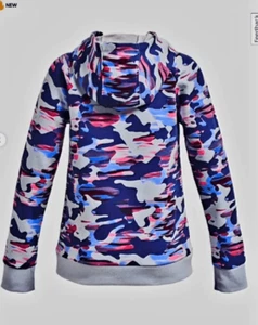 NEW WITH TAGS YOUTH RIVAL FLEECE PRINTED CAMO UNDERARMOUR HOODIE - Picture 1 of 8