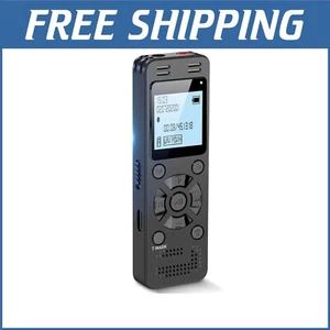 Versatile 128GB Voice Recorder with Noise Cancellation and 4-Folder Management - Picture 1 of 10