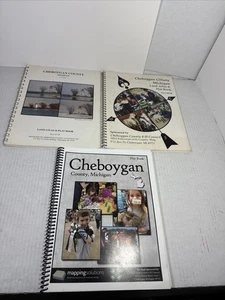 Lot Of 3 Cheboygan County Michigan 1994/1997/2021 Plat Books W/Land Atlas Maps - Picture 1 of 17