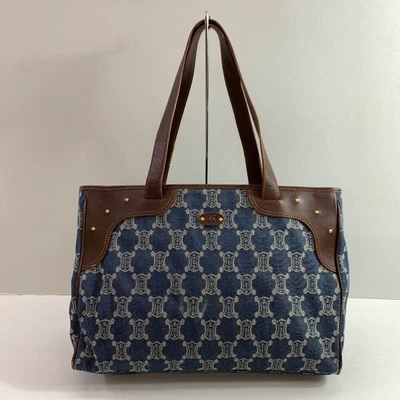 CELINE Hand Bag Tote Purse Macadam Old Denim Authentic - Image 1 of 4