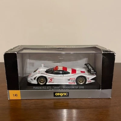 Onyx 1/43 Porsche GT1 "Jever" Silverstone GP 1998 Gris/Escalda Nuevo en caja Foto 1 de 4
