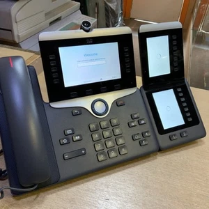 Cisco CP-8865-K9-V10 IP Phone with expansion CP-8800 still in VGC - Photo 1/4