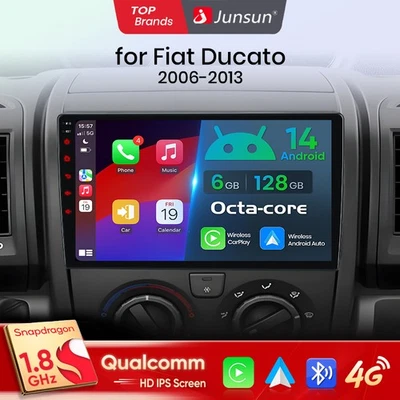 Für Fiat Ducato 2007-2023 10.1'' Carplay Android 13 Autoradio GPS Navi WIFI DAB+ - Bild 1 von 4