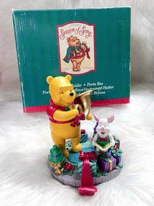 Vintage Disney Pooh's Season of Song Christmas Stocking Holder Pooh & Piglet  - Picture 1 of 4