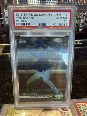 Kris Bryant 2020 Topps On Demand 3D Motion #M-12 Psa 10 Gem Mint Cubs POP 7 - Image 1 of 3