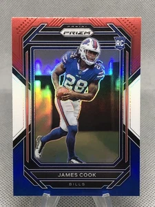 Panini Prizm James Cook 2022 rojo blanco azul novato RC #319 Buffalo Bills *PWE* - Imagen 1 de 2