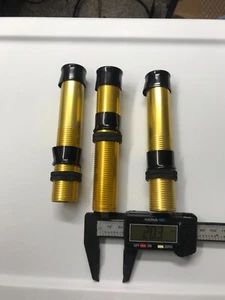 Closeout….. Aluminum reel seats set of five , gold / black. 20mm - Picture 1 of 3